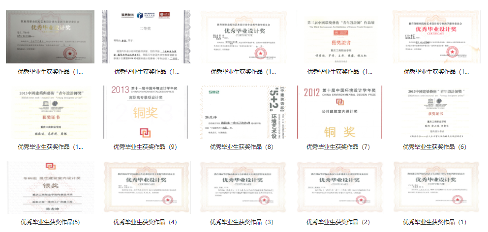專業(yè)室內(nèi)裝飾類獲獎(jiǎng)